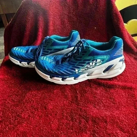 Mens Sz 9 HOKA Vanquish 3 Road Running Shoes - Medieval Blue / Blue - Picture 5 of 9